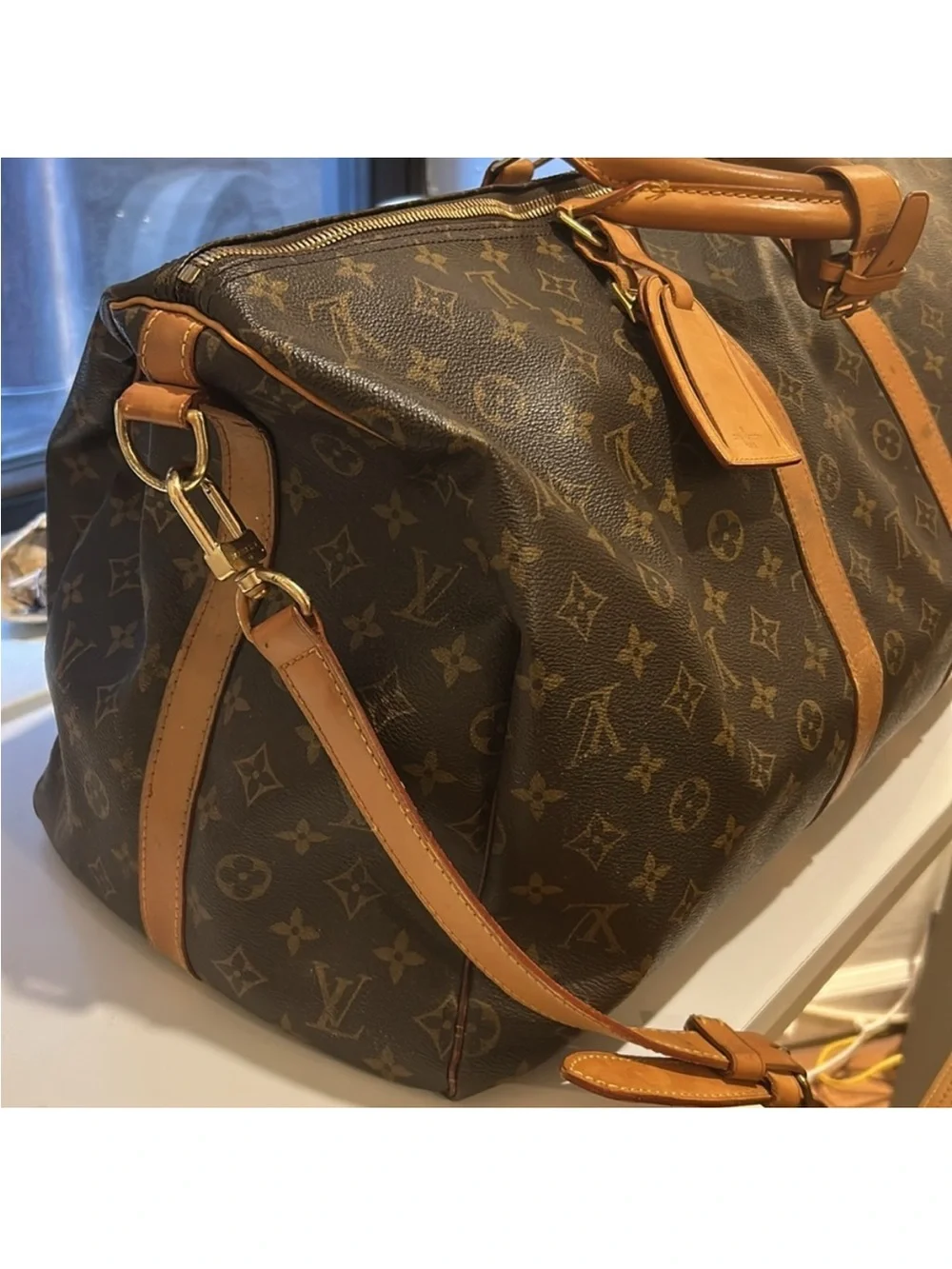Louis Vuitton Brown Monogram Weekender Duffel 55